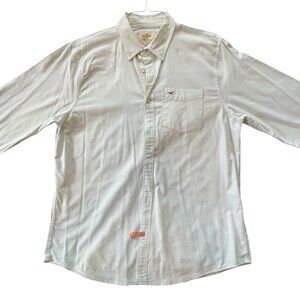 American Eagle & Hollister White Button Down Shirts Epic Flex Stretch Casual Top